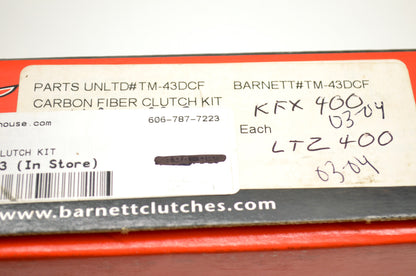 Barnett TM-43DCF Carbon Fiber Clutch Kit NOS