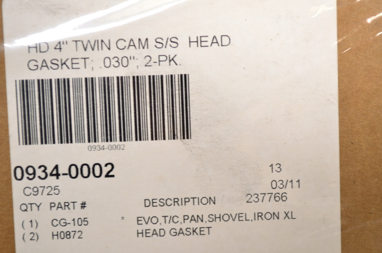 New Cometic Head Gasket QTY 2 NOS