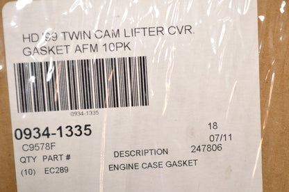 Lifter Cover Gasket Harley Davidson 99 Twin Cam engine Qty 10 NOS