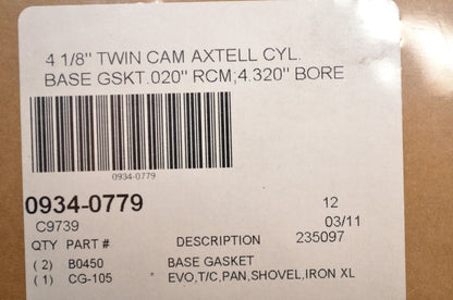 New Cometic Cylinder Base Gasket QTY 2 432' Bore NOS