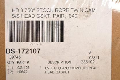 Cometic DS-172107, C9745 Head Gasket 375' Stock Bore Qty 2 NOS