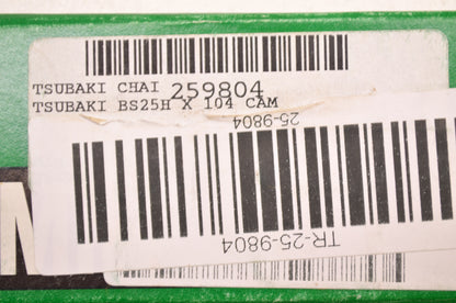 New Tsubaki 25-9804 Cam Chain 25 x 104 Links NOS