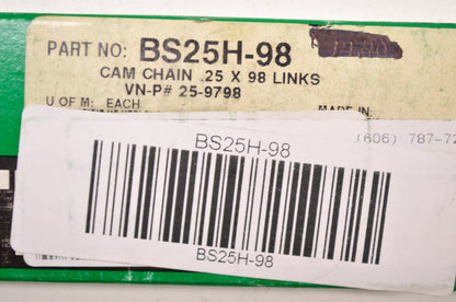 New Tsubaki Cam Chain 25 x 98 Links NOS