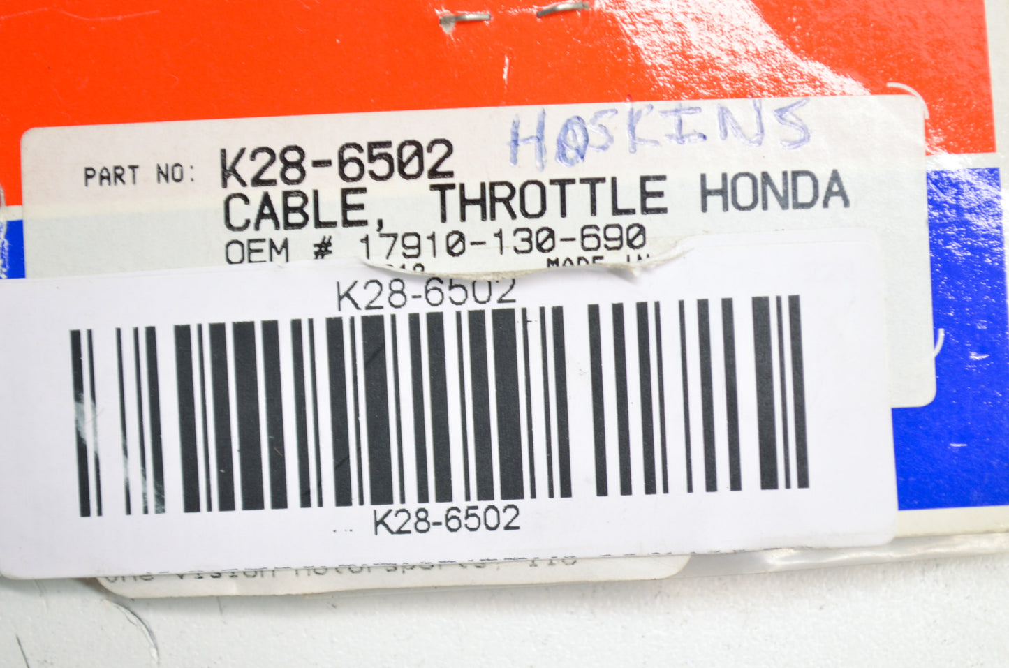 New Parts Unlimited Throttle Cable Honda NOS