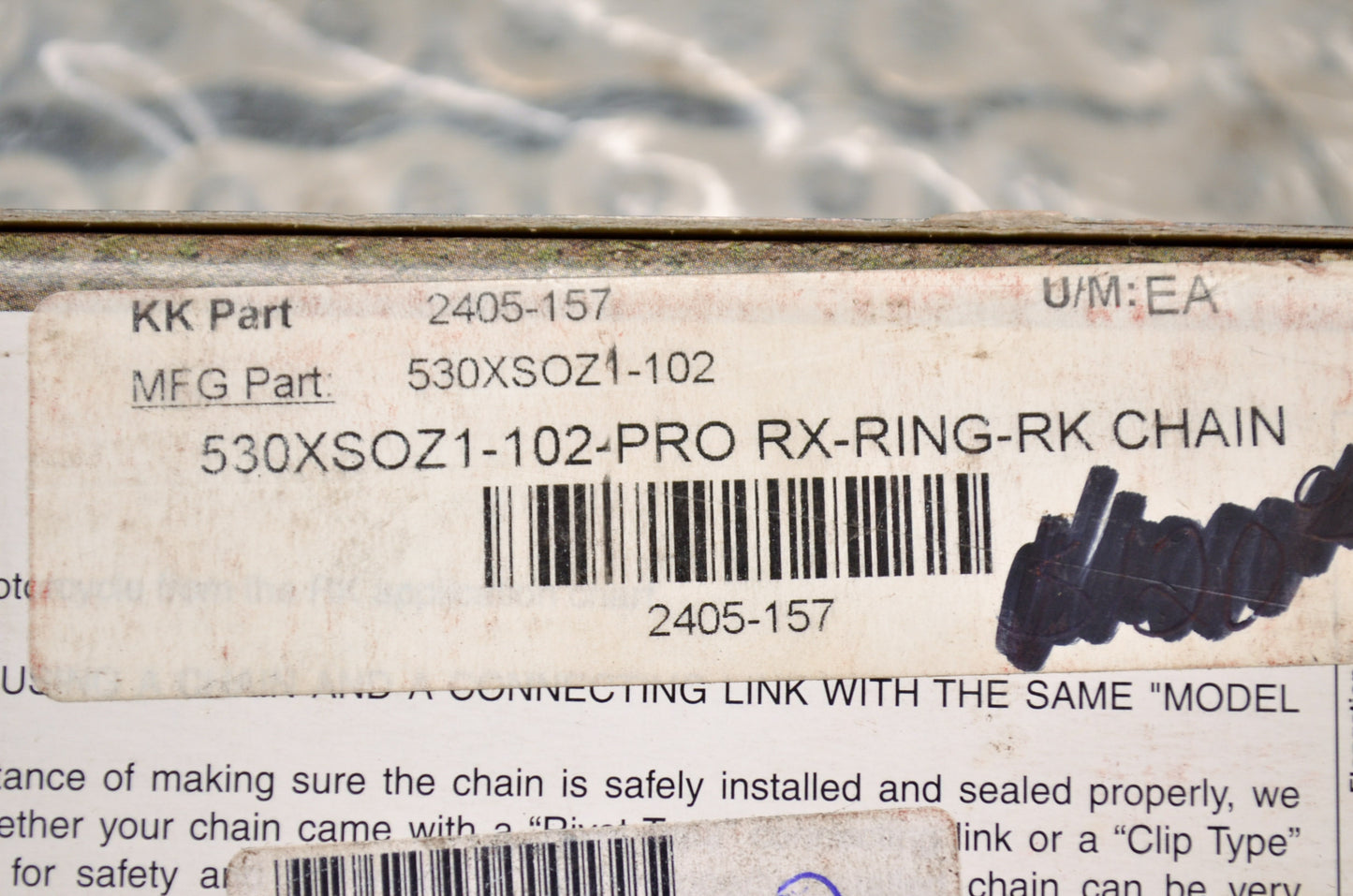RK 2405-157, 530XSOZ1-102 RX-Ring Chain Links NOS