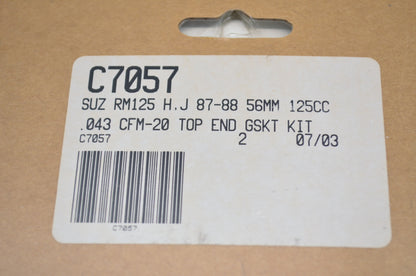 Cometic C7057 Cometic Top End Gasket Kit 56mm 87-88 RM125 NOS