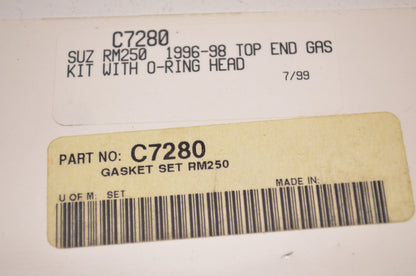 Top End Gasket Kit O Ring 96-98 RM250 NOS