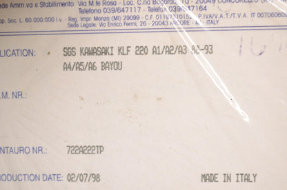 Centauro 722A222TP Top End Gasket Kit NOS