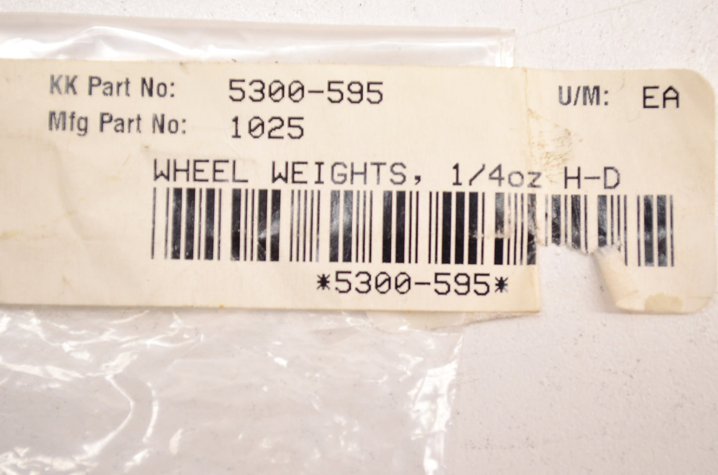 Aftermarket 5300-595, 1025 Wheel Weight 1/4oz NOS
