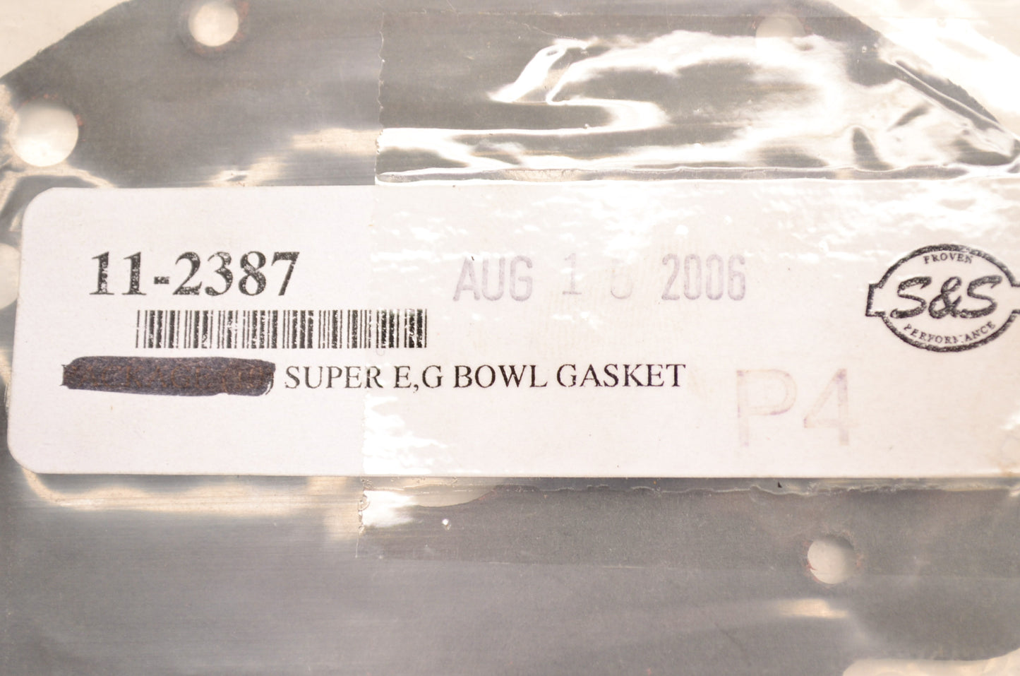 S&S 49-9616, 11-2387 Carburetor Bowl Gasket NOS