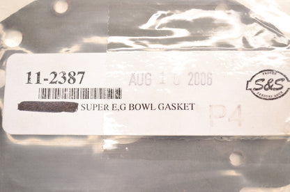 S&S 49-9616, 11-2387 Carburetor Bowl Gasket NOS