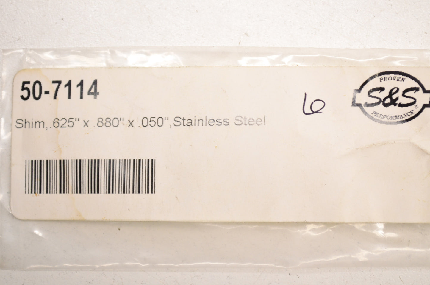 New S&S Stainless Steel Shim 625'x880'x050' QTY 6 NOS