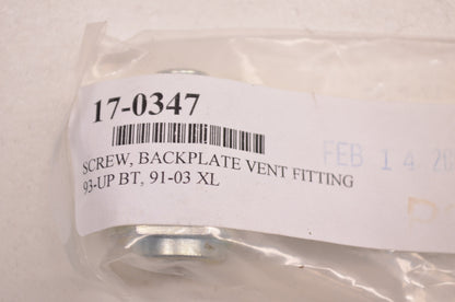 Back Plate Vent Fitting Screw 93-Up Big Twin, 91-03 XL NOS