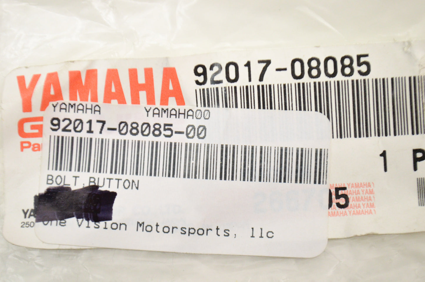 OEM Yamaha 92017-08085-00 Button Bolt NOS