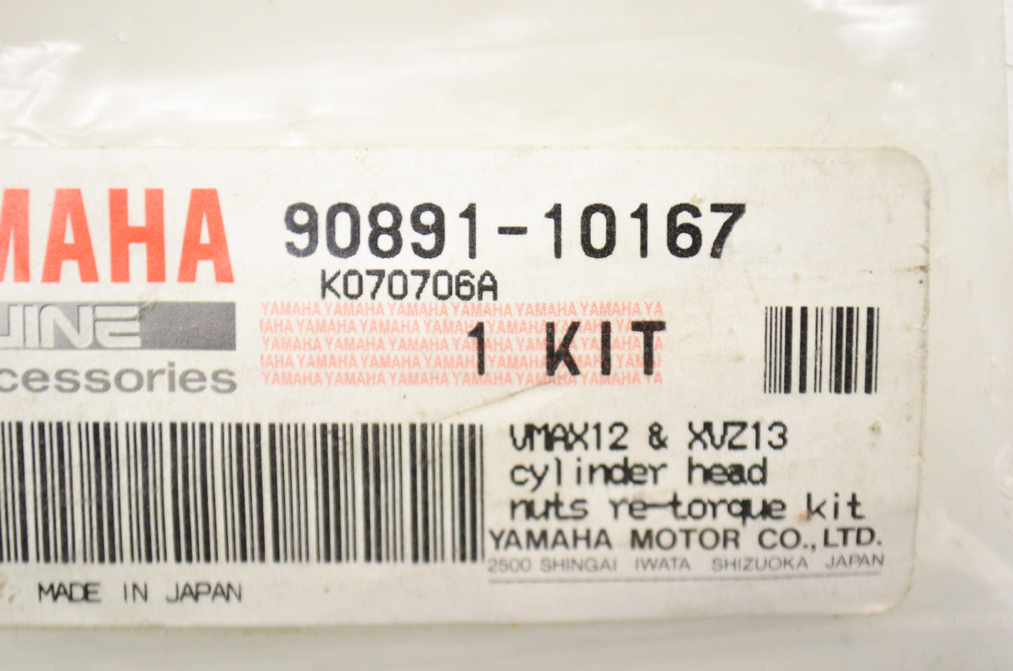 OEM Yamaha 90891-10167-00 Cylinder Head Nut Kit NOS