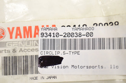 OEM Yamaha 93410-20038-00 Circlip Type S NOS