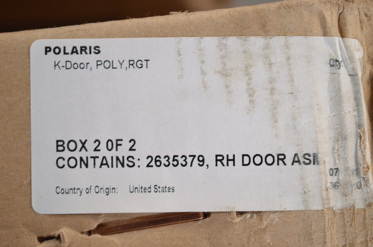 New OEM Polaris Poly Door Kit NOS