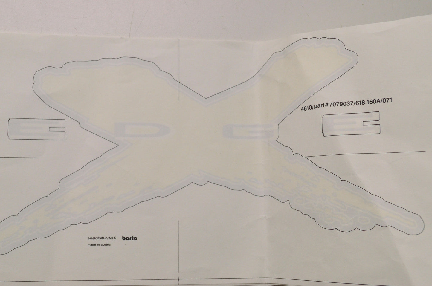 New OEM Polaris 'Edge X' Seat Decal Kit NOS