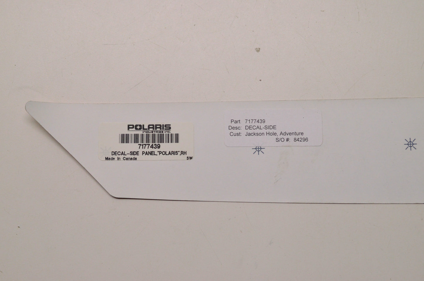 OEM Polaris 7177439 Right Hand "Polaris" Side Panel Decal NOS