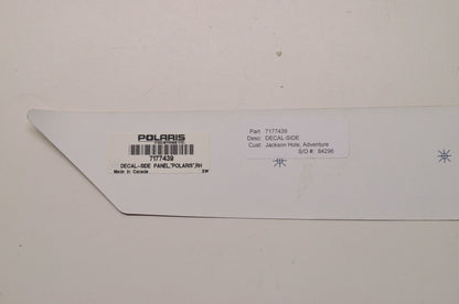 OEM Polaris 7177439 Right Hand "Polaris" Side Panel Decal NOS