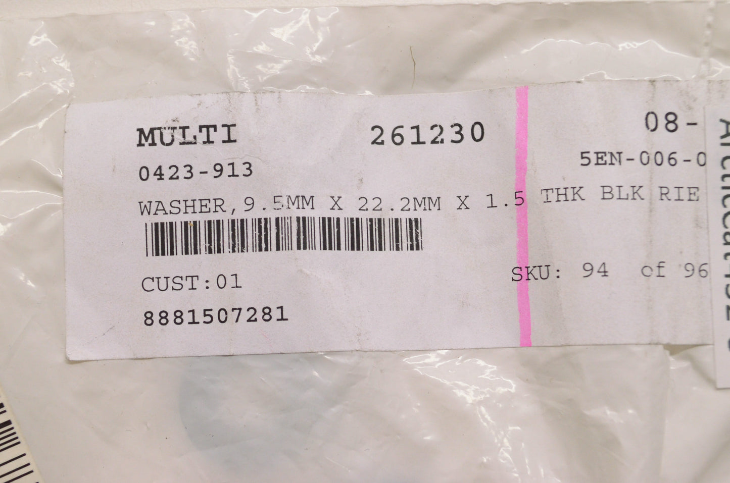 OEM Arctic Cat 0423-913 9.5mmx22.2mmx1.5 Washer Qty 3 NOS