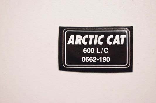 OEM Arctic Cat 2611-733 Engine Part Number Decal NOS