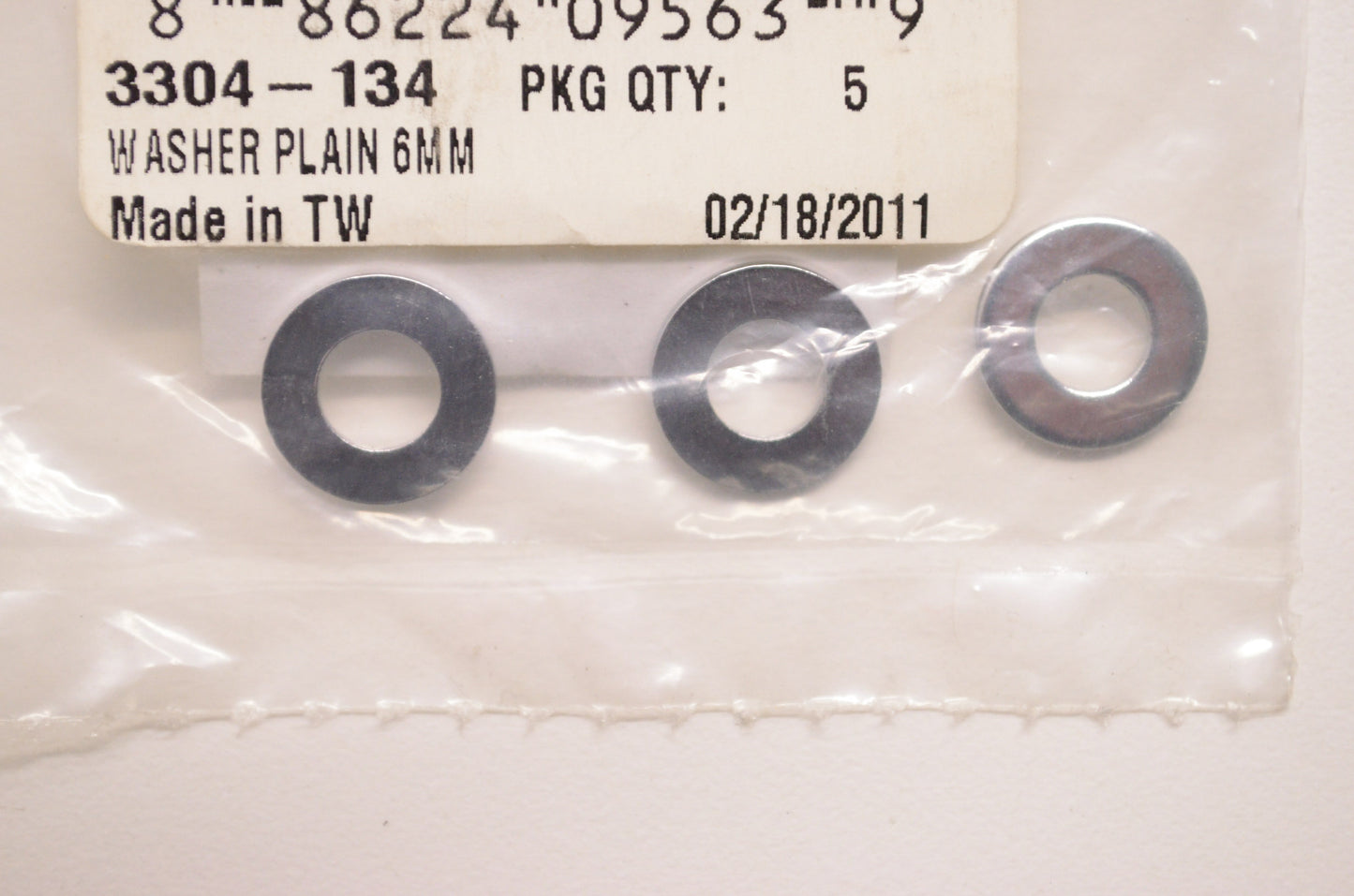 OEM Arctic Cat 3304-134 Plain Washer 6mm Qty 3 NOS