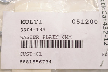 OEM Arctic Cat 3304-134 Plain Washer 6mm Qty 3 NOS