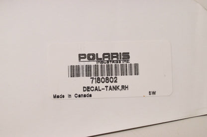OEM Polaris 7180802 Right Hand Tank Decal NOS