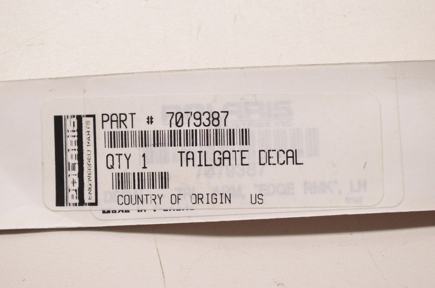 OEM Polaris 7079387 Left Trailing Arm Decal NOS