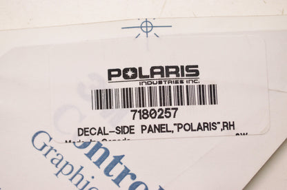 OEM Polaris 7180257 Right Hand "Polaris" Side Panel Decal NOS