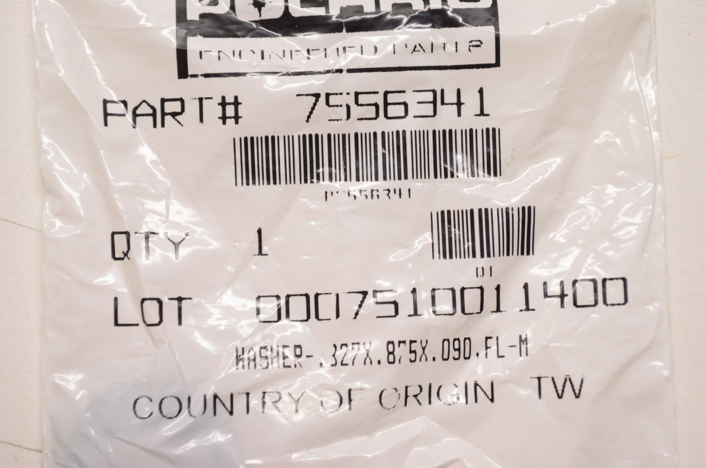 OEM Polaris 7556341 Washer .327X.875X.090 NOS