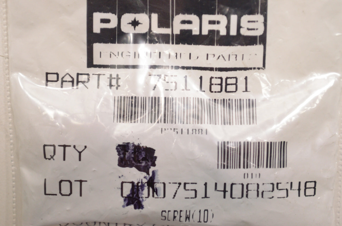 OEM Polaris 7511881 Screw Qty 2 NOS