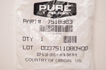 OEM Polaris 7518383 Hex Screw 5/16-18X3/4 NOS