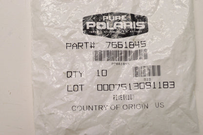 OEM Polaris 7661845 Rivet Qty 10 NOS