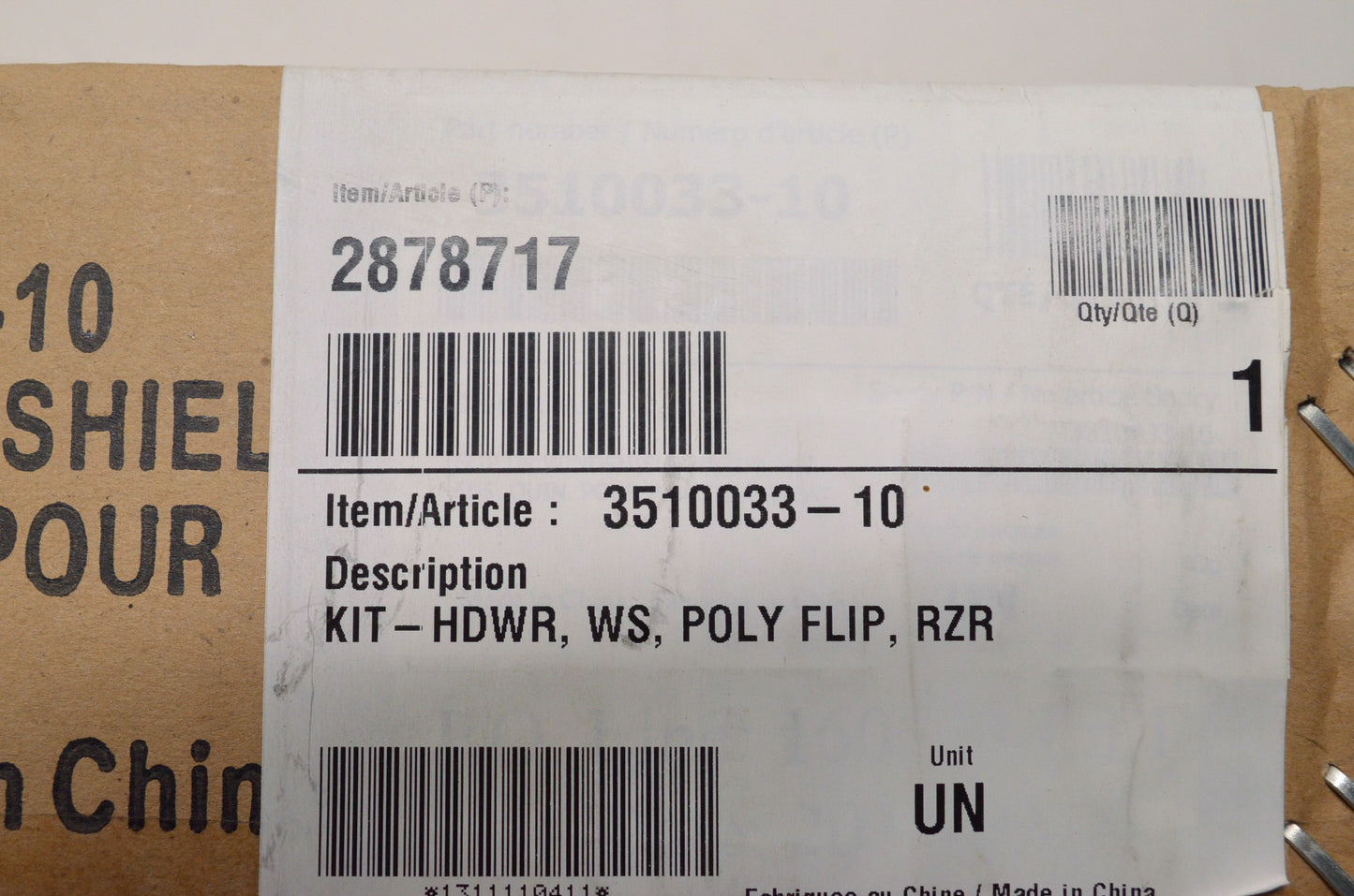 New OEM Polaris Windscreen Hardware Kit NOS