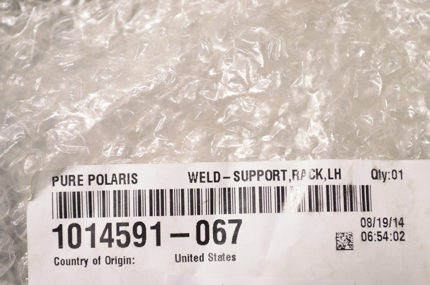 OEM Polaris 1014591-067 Black Left Hand Rack Support NOS