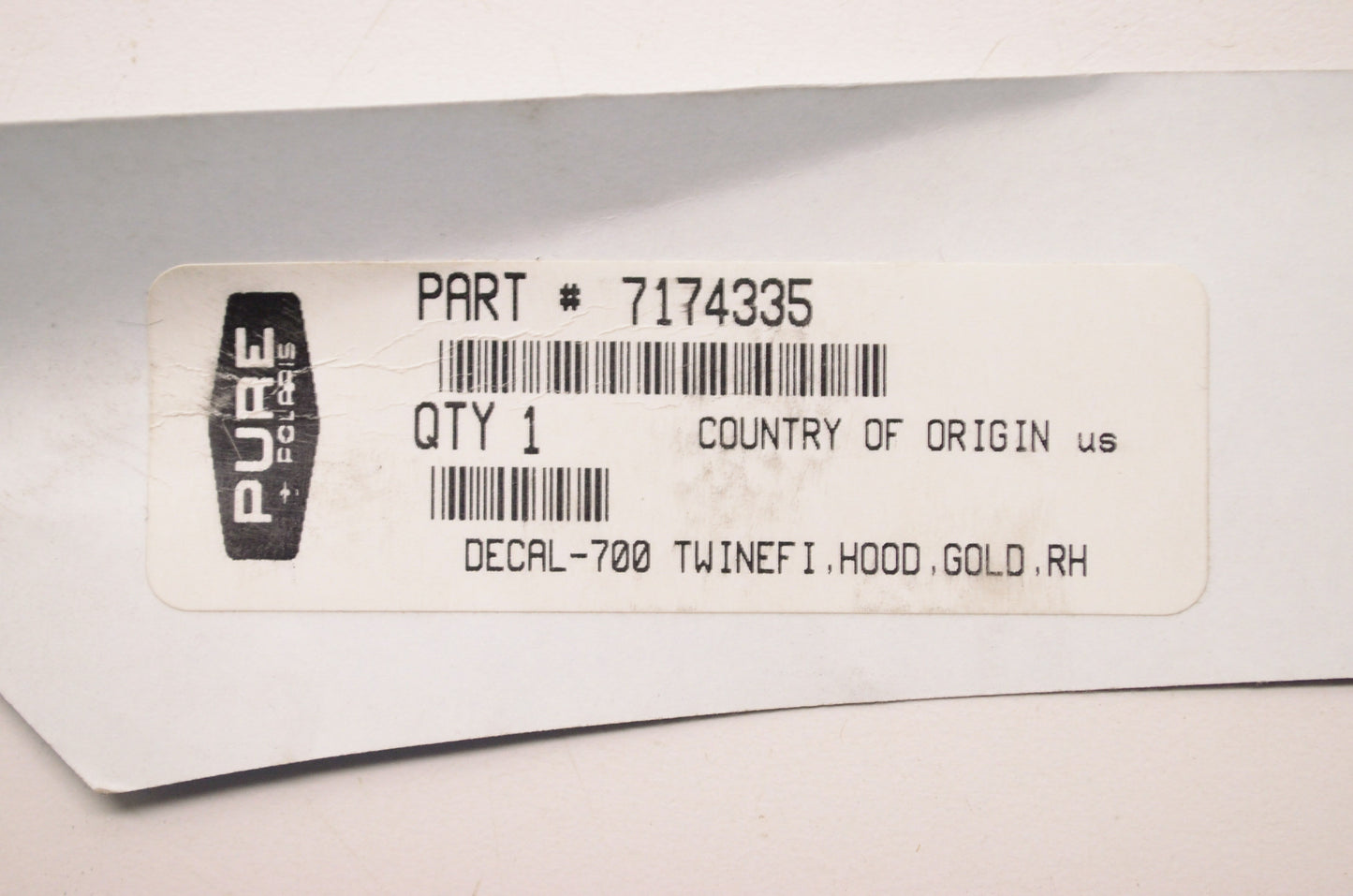 New OEM Polaris Right Hand '700' Decal TwinEFI NOS