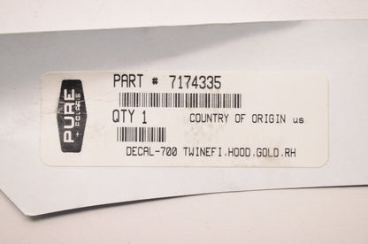 New OEM Polaris Right Hand '700' Decal TwinEFI NOS