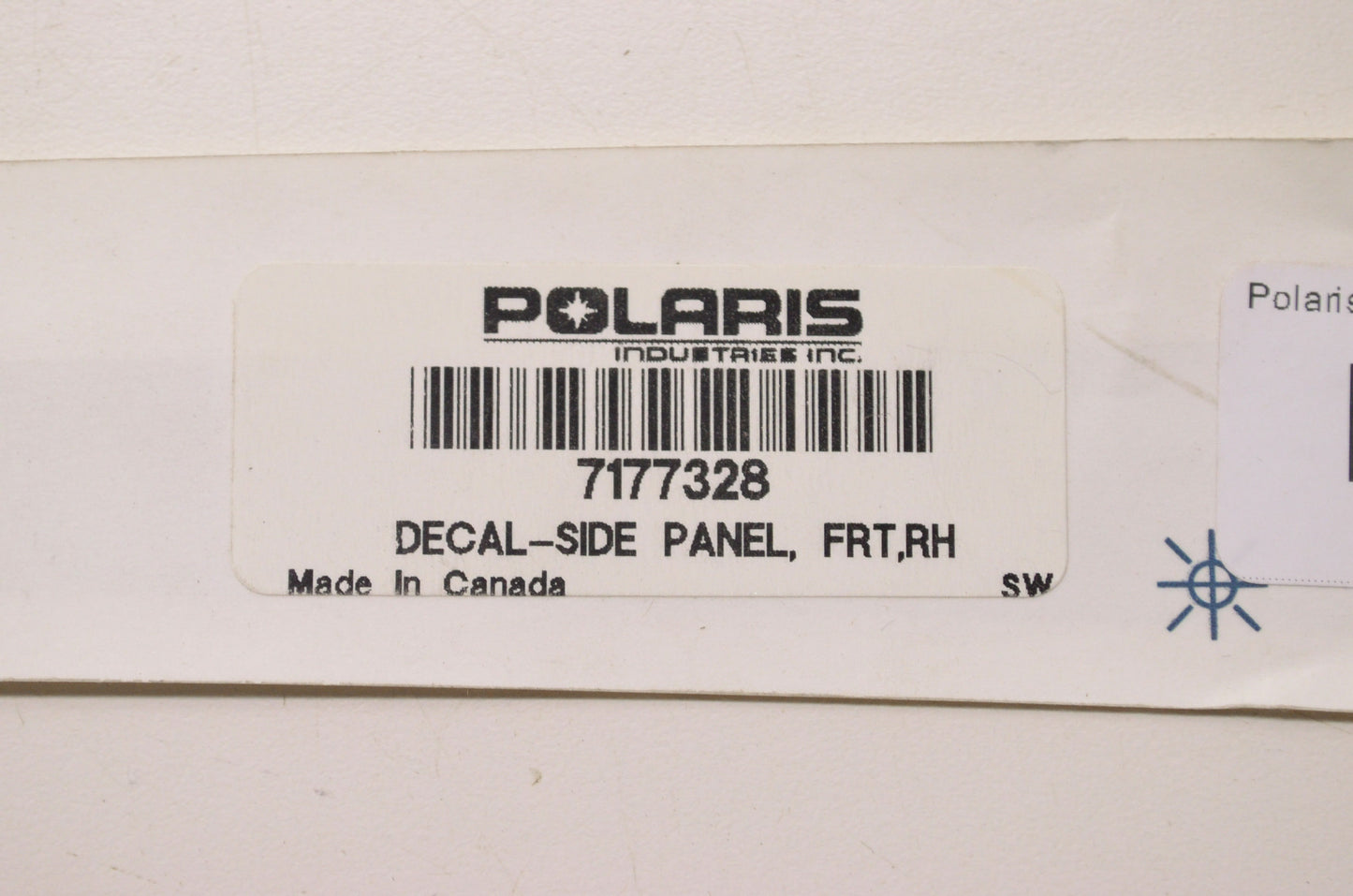 OEM Polaris 7177328 Front Right Hand Side Panel Decal NOS