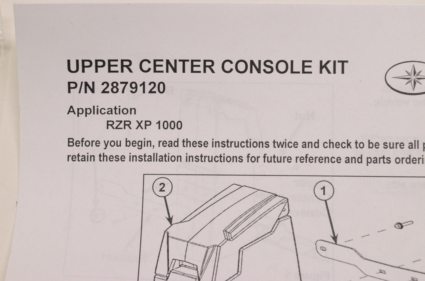 New OEM Polaris Center Console Box NOS