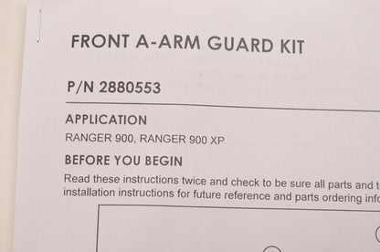 New OEM Polaris Front A Arm Guard Kit NOS