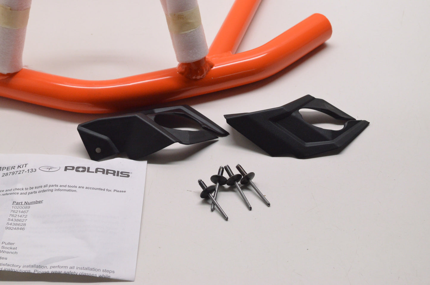 New OEM Polaris Pro-Ride Extreme Front Bumper Kit Orange NOS