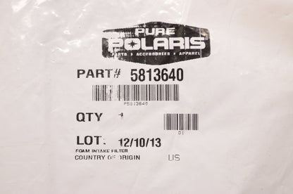 OEM Polaris 5813640 Inlet Foam Filter NOS