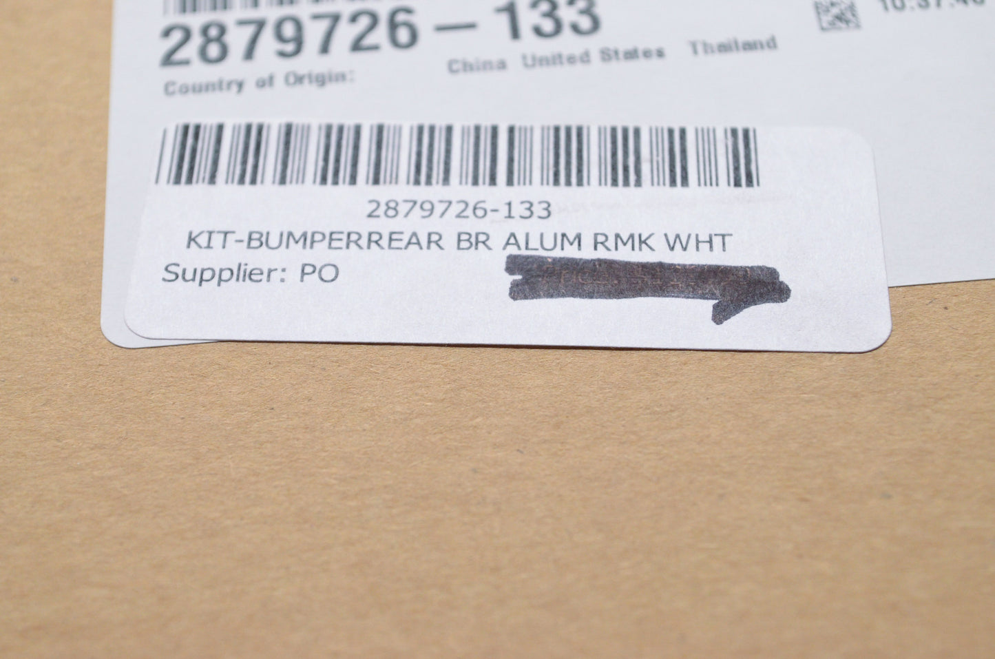 OEM Polaris 2879726-133 White Rear Bumper Kit NOS