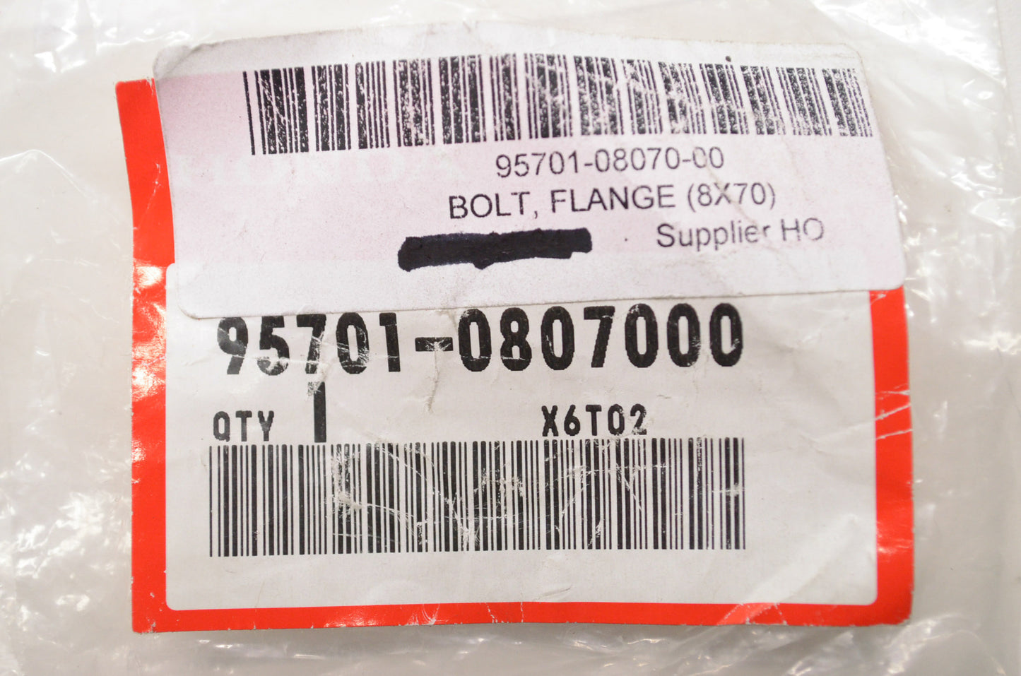 OEM Honda 95701-08070-00 Flange Bolt (8X70) NOS