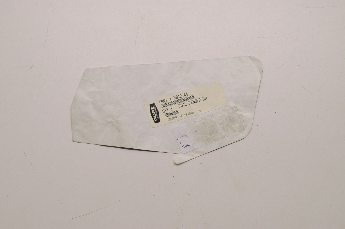 OEM Polaris 5812744 Right Hand Fender Foil NOS