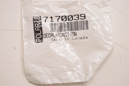 OEM Polaris 7170039 Ignition Decal