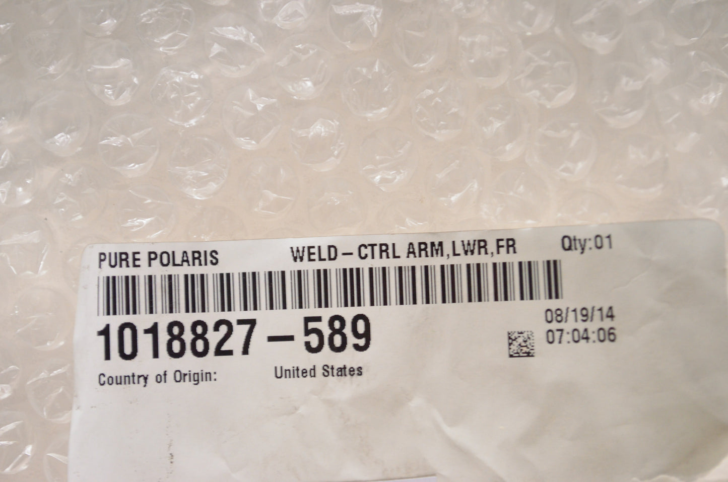 Right Hand Orange Lower Front Control Arm NOS