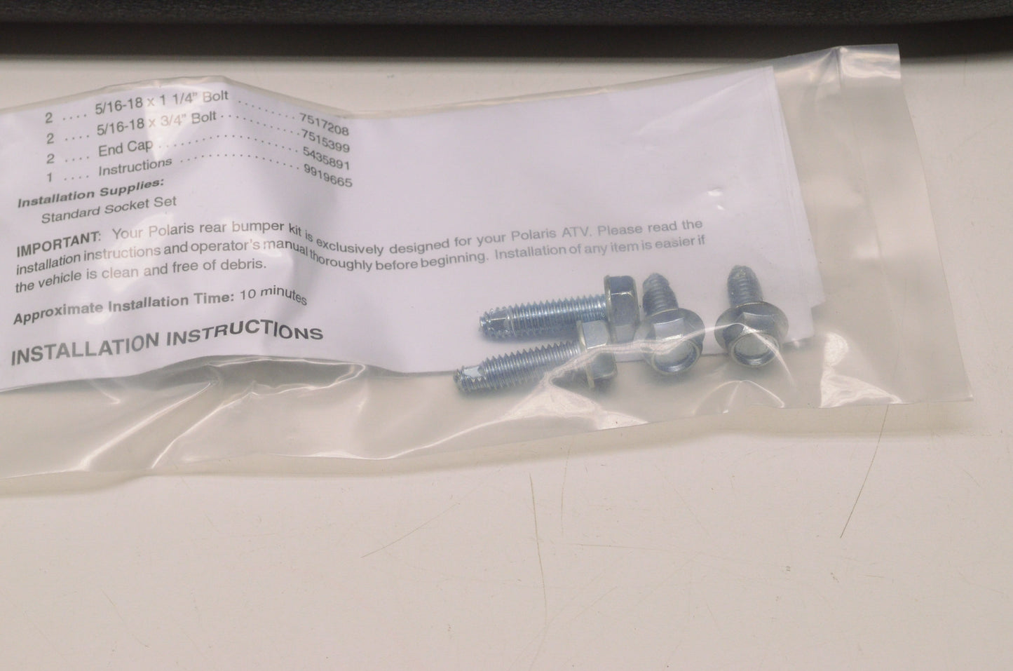 OEM Polaris 2878046 Rear Bumper Kit NOS